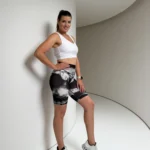 Dámské BIKER kraťasy - vysoký pás - motiv dým