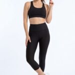 Dámské legíny - vysoký pás, 3/4 černé