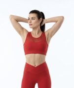 Sportovní podprsenka - červená se síťkou