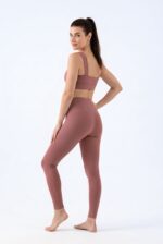 Dámské legíny - vysoký pás V starorůžové - Obrázek 2