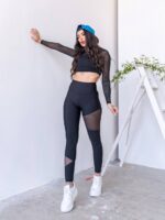 Dámské legíny - vysoký se síťkou cikcak - Obrázek 6