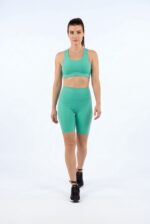 Dámské BIKER kraťasy - vysoký pás - zelené mind