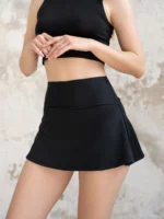 Dámská TENISOVÁ sukně - vysoký pás - černá - Obrázek 3