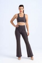 Dámské legíny - vysoký pás antracit, prošívané, rozšířené - Obrázek 2