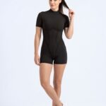 Dámský overal krátký, prošívaný černý