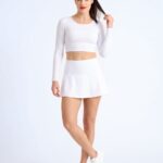 Dámská TENISOVÁ sukně - vysoký pás - bílá