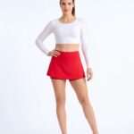 Dámská TENISOVÁ sukně - vysoký pás - červená