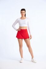 Dámská TENISOVÁ sukně - vysoký pás - červená