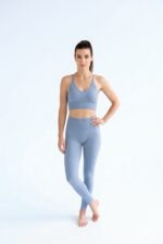Dámský bezešvý set - světle modrý