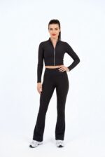 Dámské legíny - vysoký pás černé rozšířené - Obrázek 2