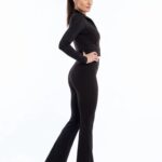 Dámské legíny - vysoký pás černé rozšířené