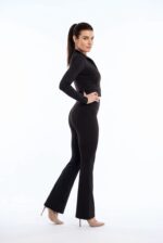 Dámské legíny - vysoký pás černé rozšířené