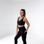 Dámské legíny - vysoký pás - černé s kapsou