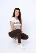 Dámské tričko bílé BeComfy "Buď a neboj"