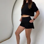 Dámská TENISOVÁ sukně - vysoký pás - černá